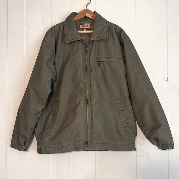 Vintage CODE BLUE Genuine Brand Men’s Khaki Cotton Quilted Work Jacket - Picture 3 of 17